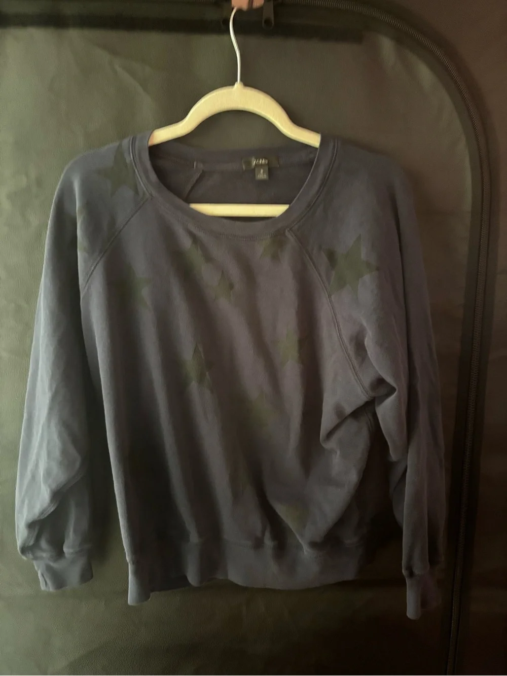 J. Crew Navy Sweatshirt with Black Stars